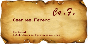 Cserpes Ferenc névjegykártya