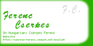 ferenc cserpes business card